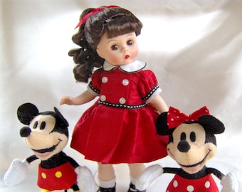 WENDY Loves MICKEY & MINNIE Madame Alexander 8" Doll with Box and Tag - Very Rare, Retired Disney Doll Set