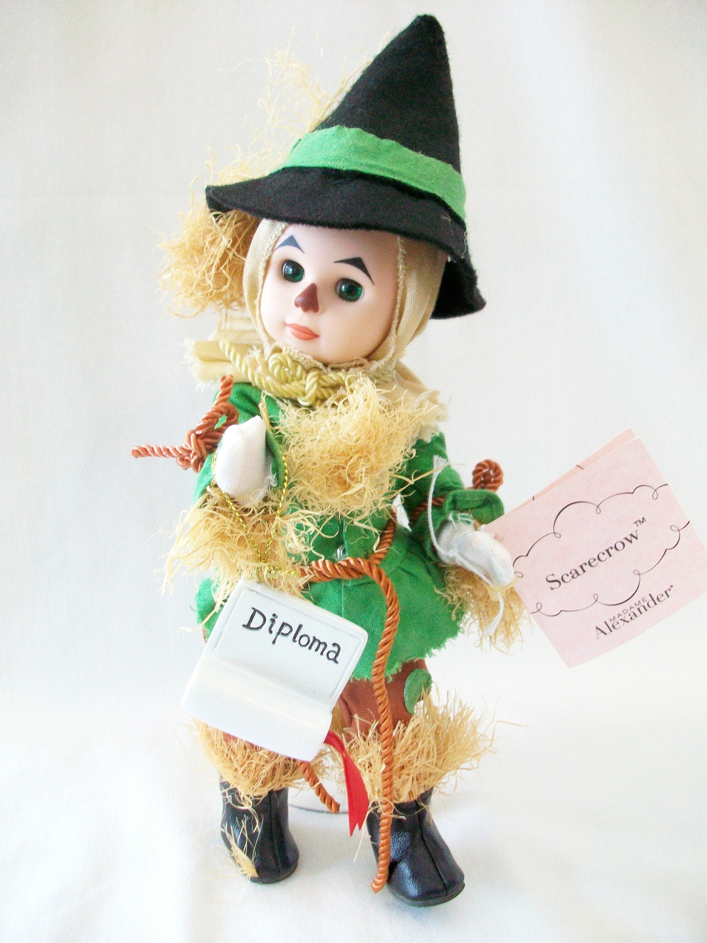 * antique doll ୨୧ ストローハットの ペグドールさん Vintage Tall Porcelain Doll 22