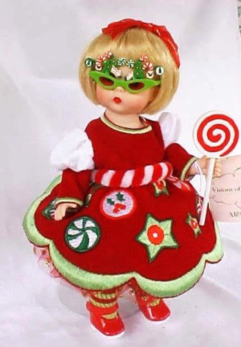 VISIONS OF SUGARPLUMS Madame Alexander 8 Christmas Doll with Box and Tag Rare, Retired Holiday Doll image 1