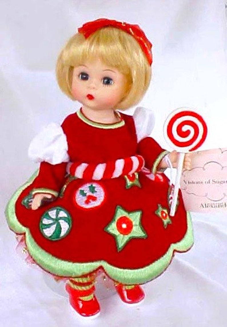 VISIONS OF SUGARPLUMS Madame Alexander 8 Christmas Doll with Box and Tag Rare, Retired Holiday Doll image 2