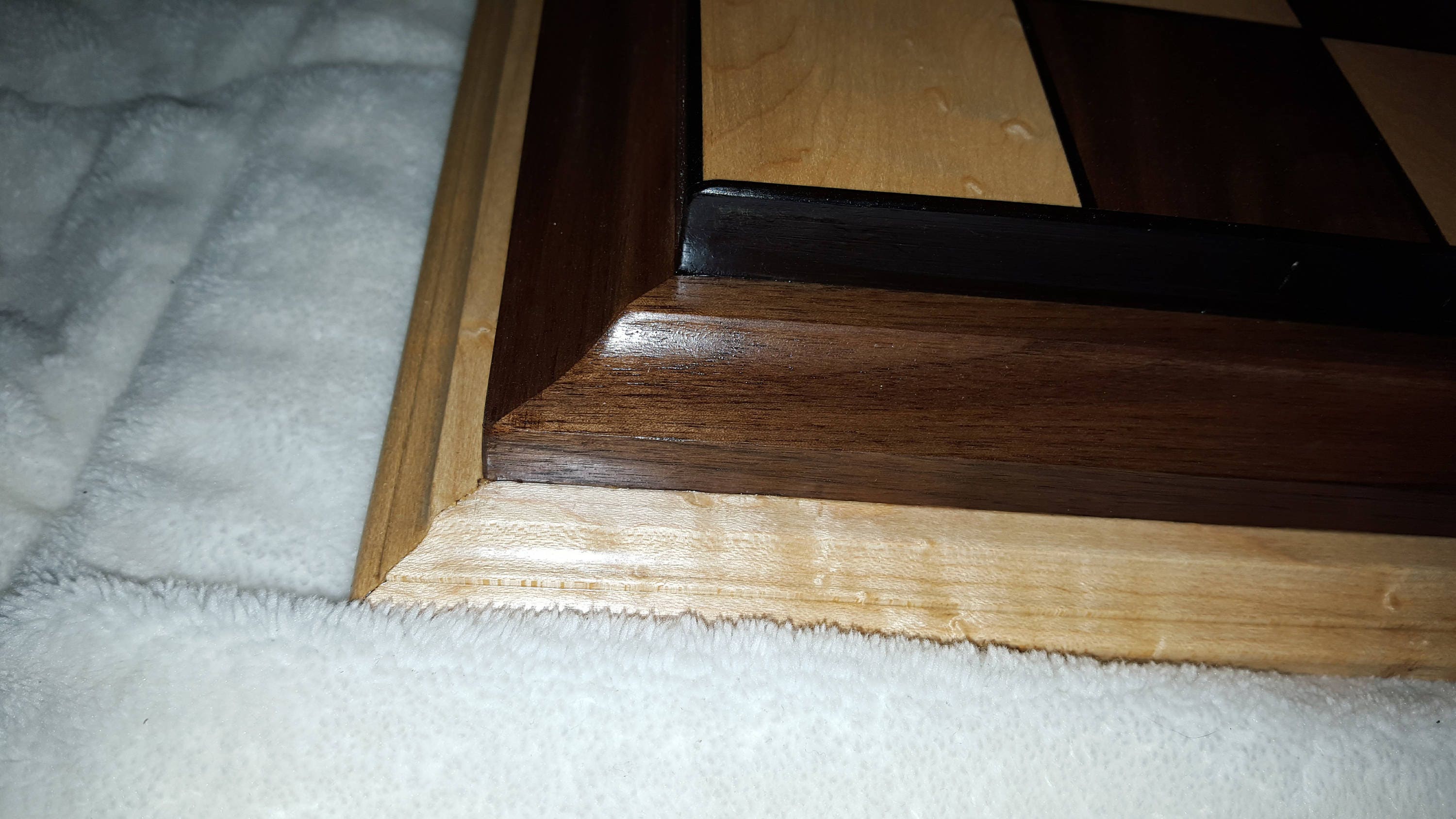 Chessboard Made From Walnut Birdseye Maple And Ebony With 2 And A