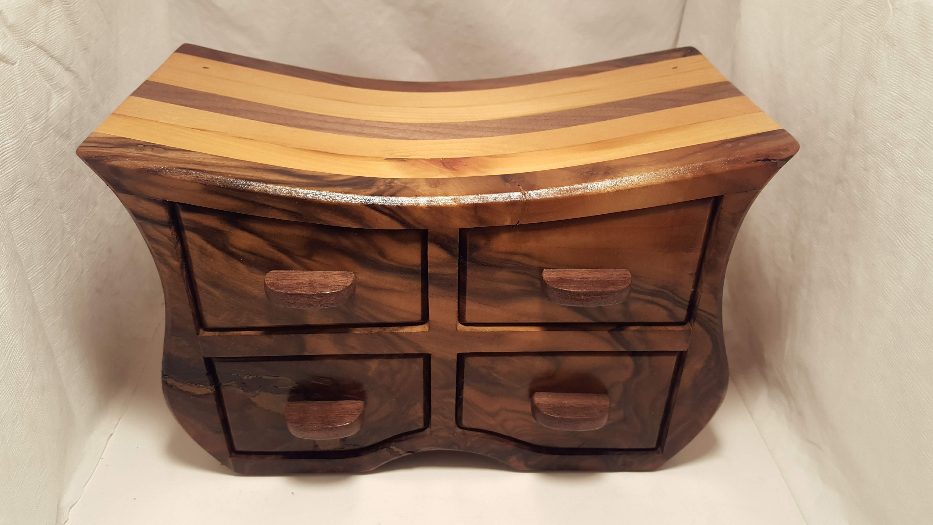 Bandsaw box made from claro walnut and heart pine great giftsgifts for