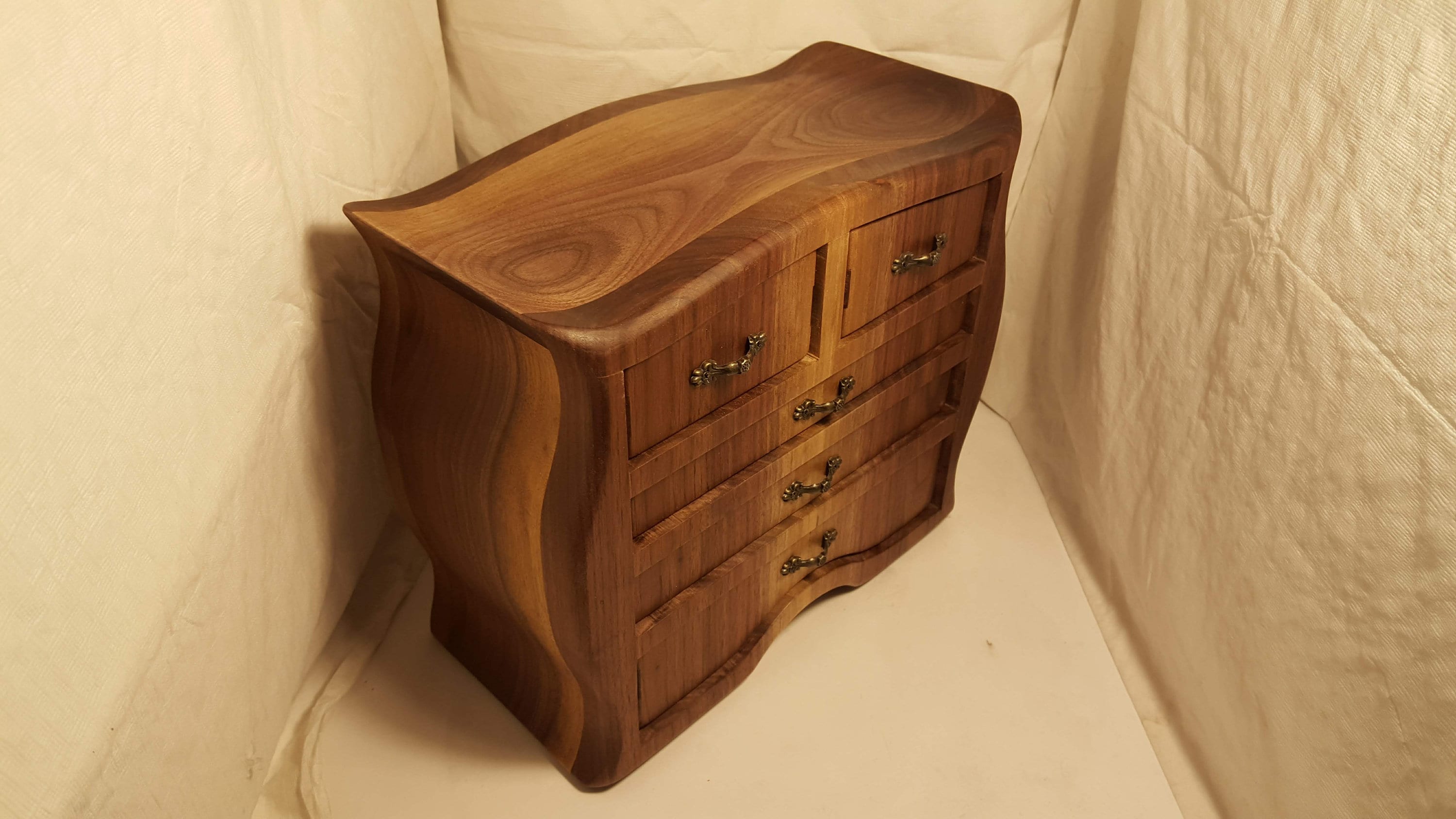 Bandsaw box made from black walnut
