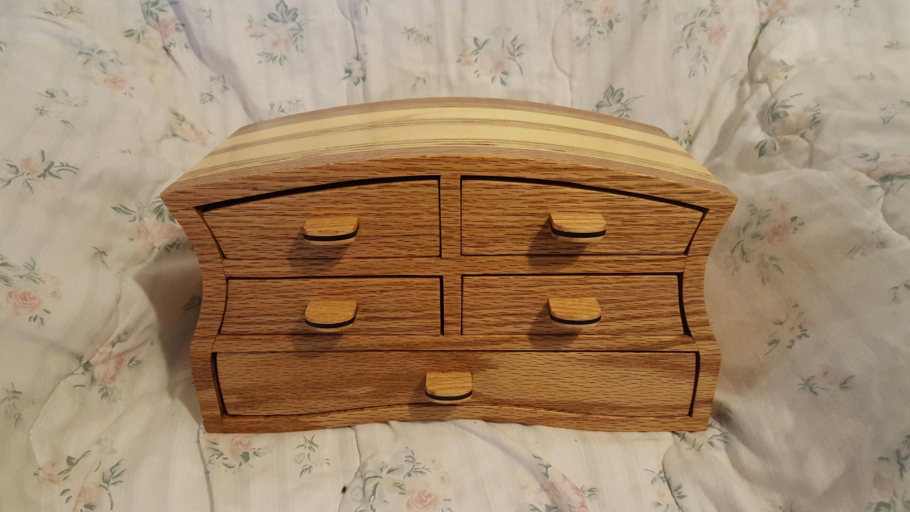 Bandsaw Box Made From Red Oak Pine Plywood And Ebony