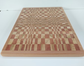 End grain Cutting board made from cherry and poplar