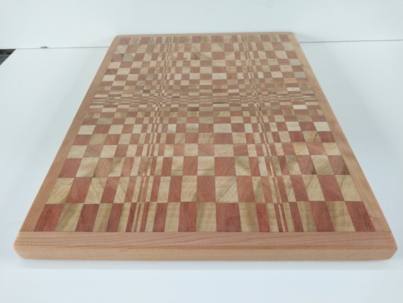 End grain Cutting board made from cherry and poplar