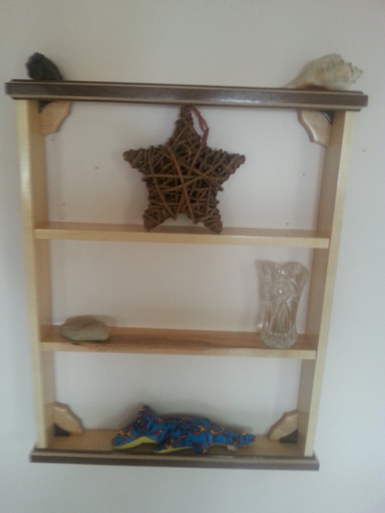 Knick knack shelf made from maple and walnut Etsy