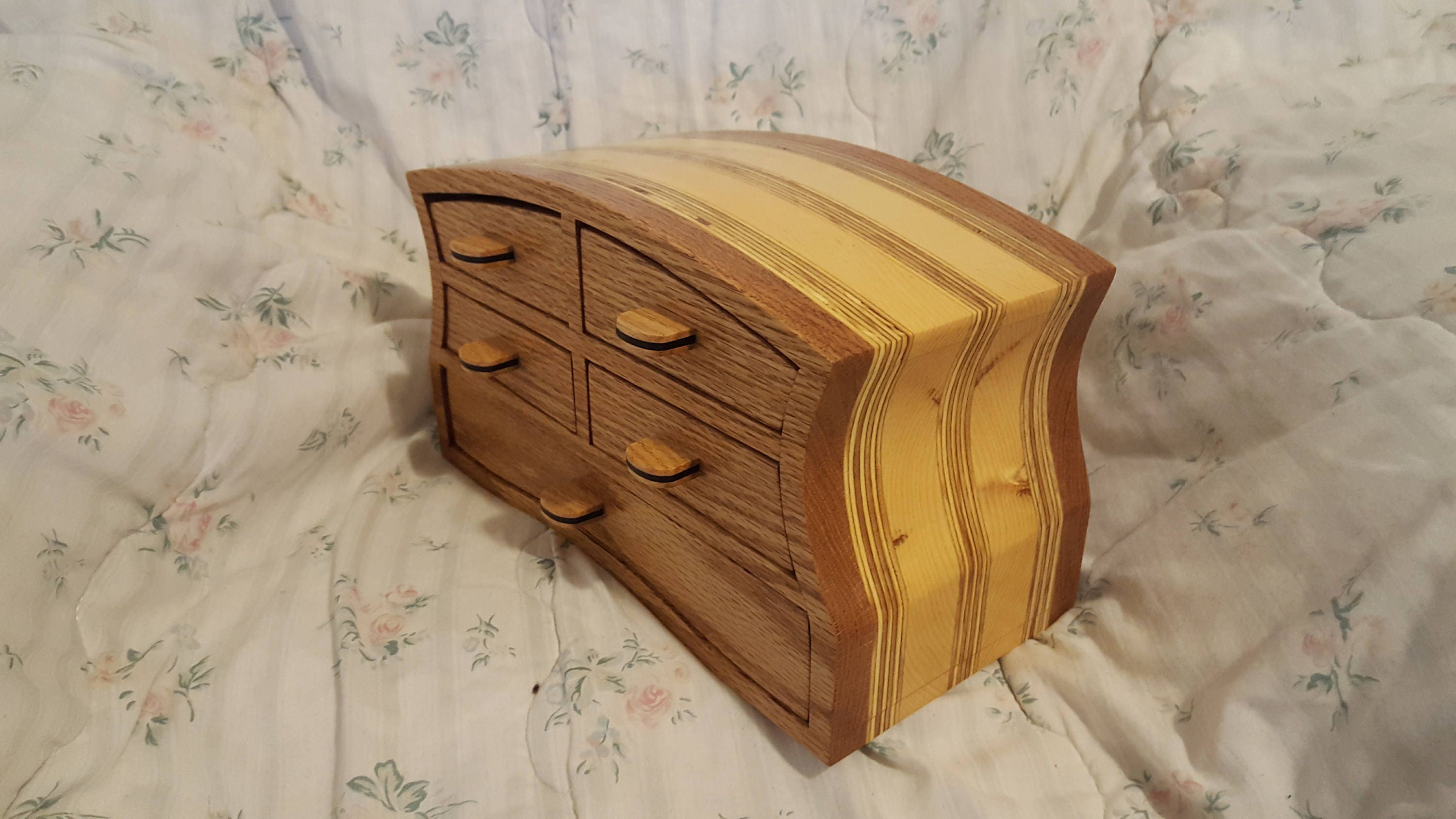 Bandsaw Box Made From Red Oak Pine Plywood And Ebony