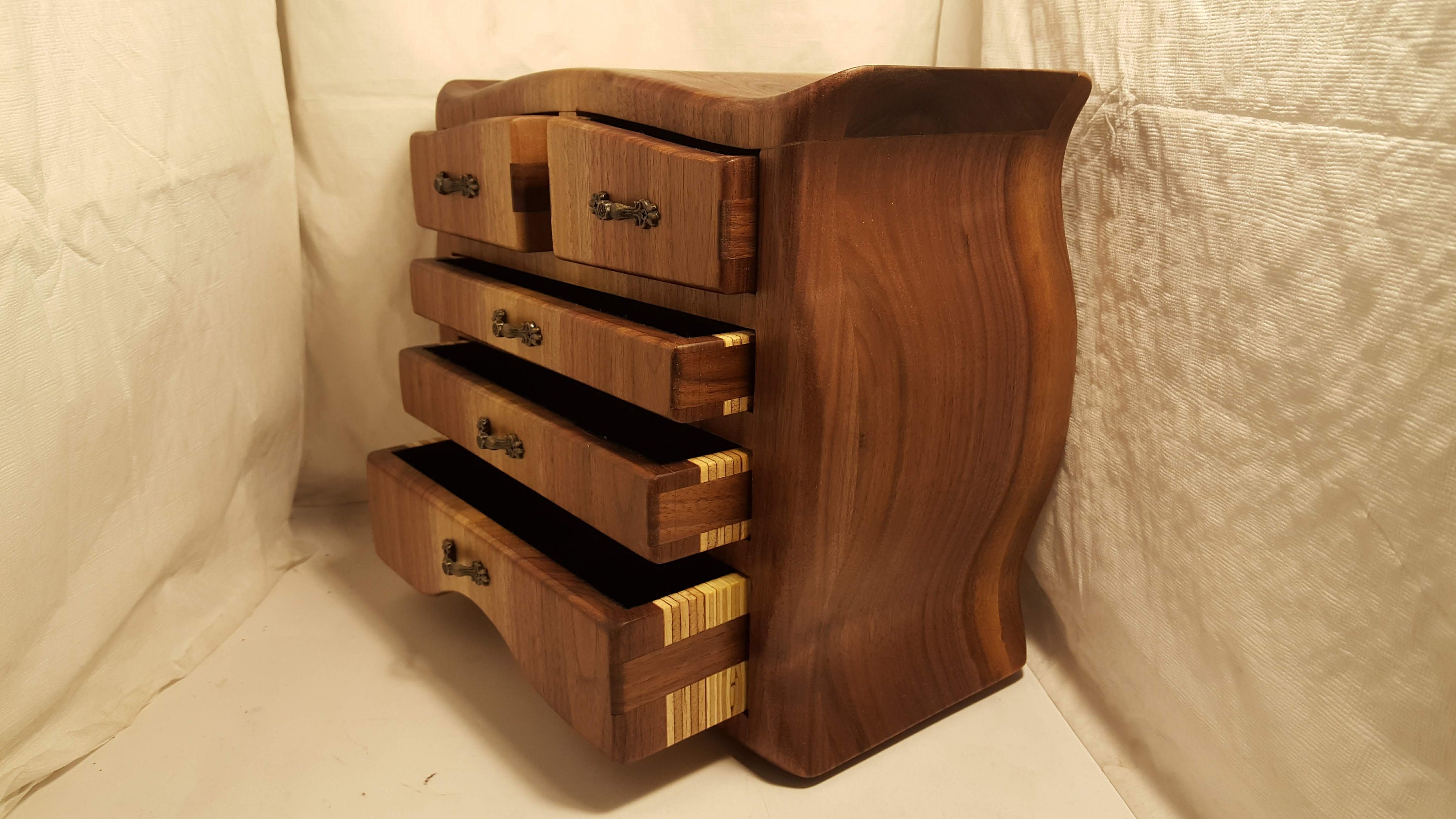 Bandsaw box made from black walnut