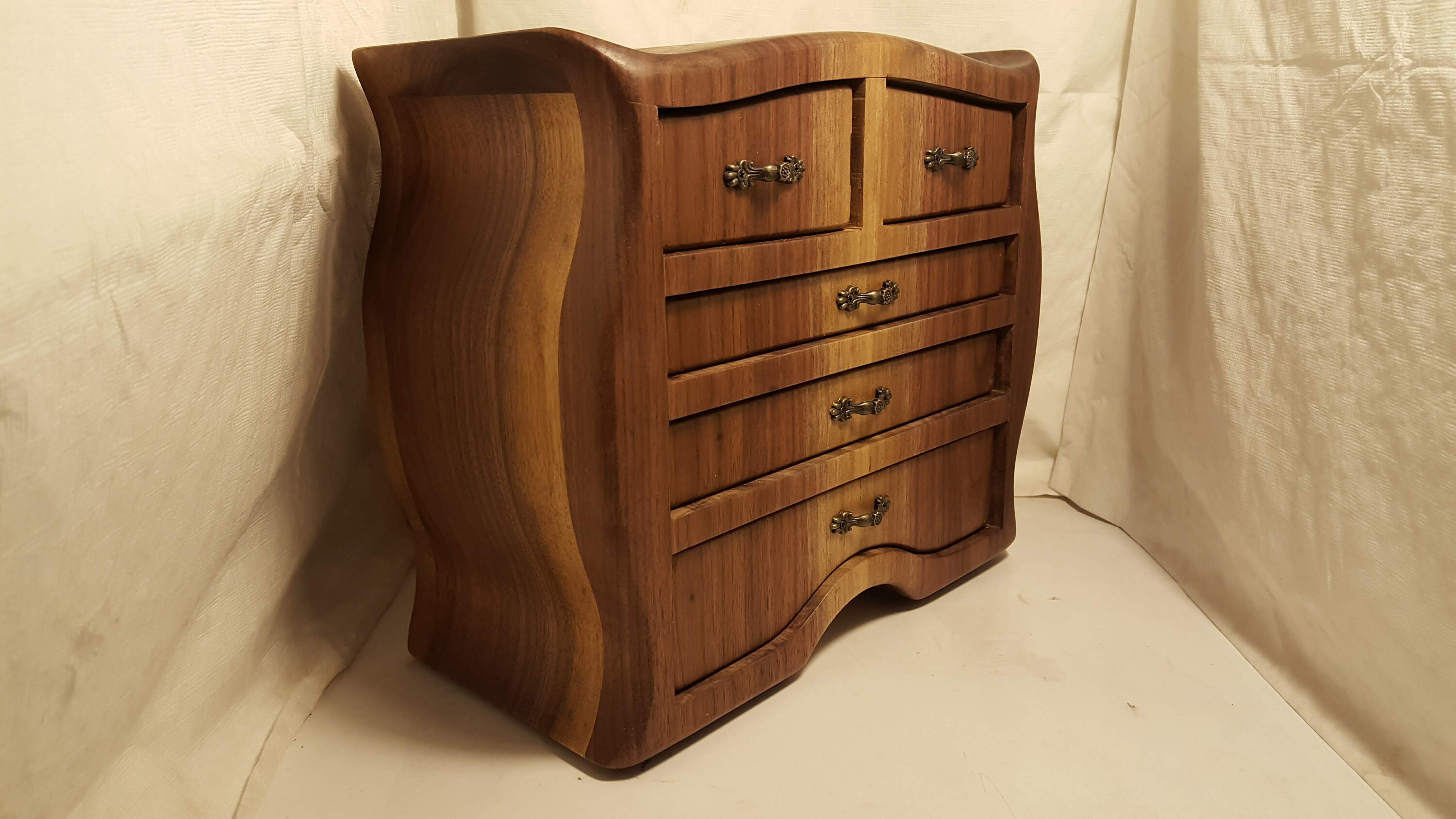 Bandsaw box made from black walnut