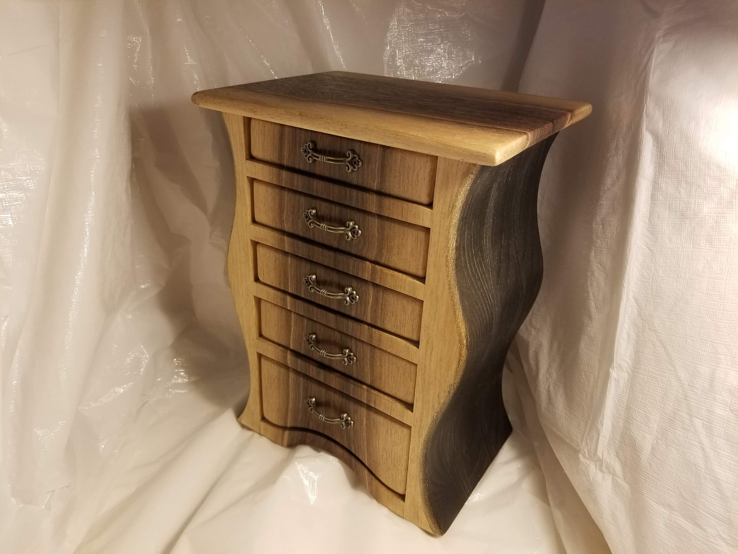 Bandsaw Box Made From Book Matched Walnut Walnut Burl Veneer
