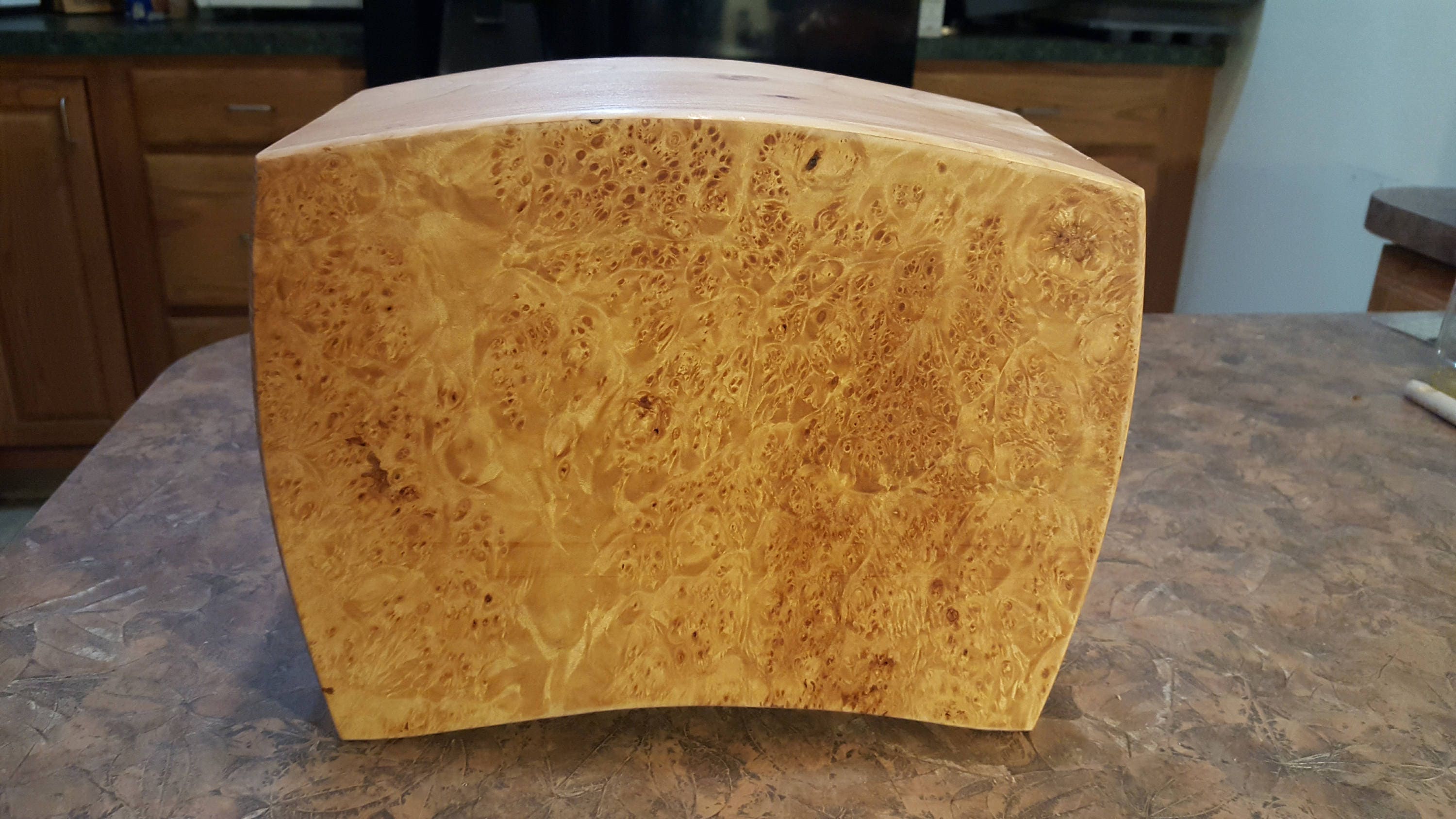Bandsaw Box Made From Douglas Fir With Maple Burl Veneer