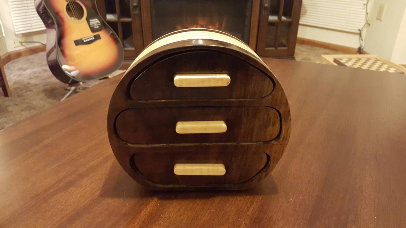 Bandsaw Box Made From Black Walnut With Maple Drawer Pulls