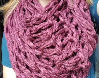 Arm-Knit Infinity Scarf