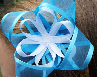 Blue Hair Bow Clip