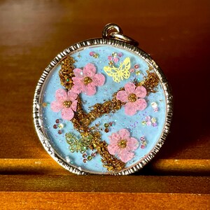 Cherry blossom/Sakura, Flowers Resin Pendant Necklaces