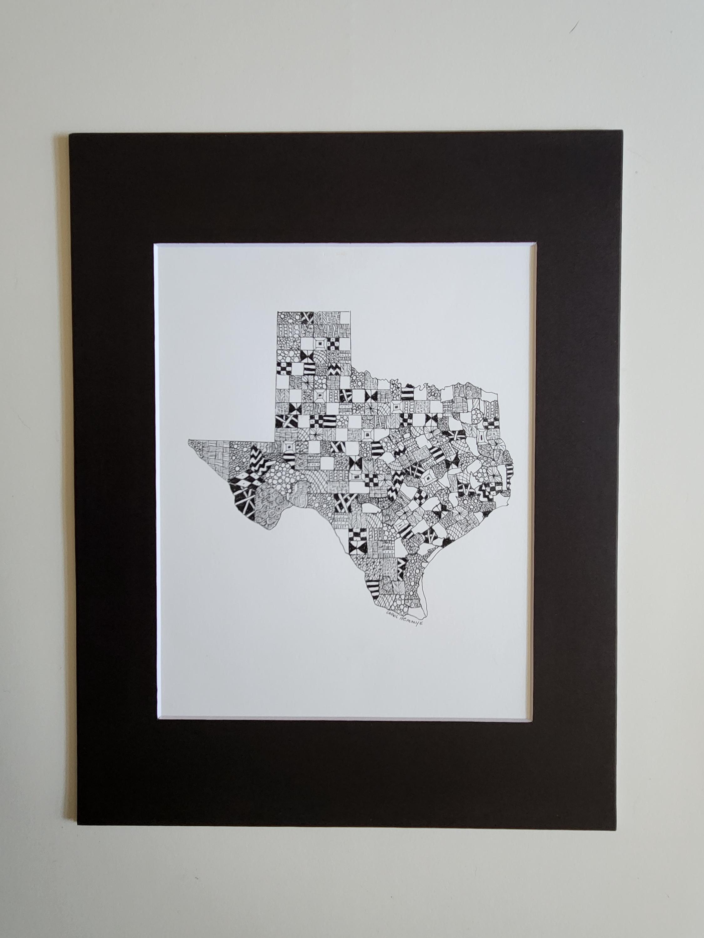 Original: Texas, Pen and Ink - Etsy