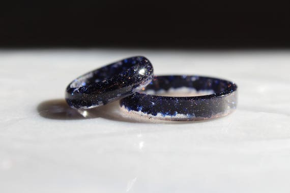 Jewels House Shiny Blue Goldstone Oval Gemstone Silver Plated Handmade Statement Flower Ring US-7.5