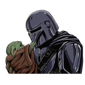Grogu x Din Djarin sticker