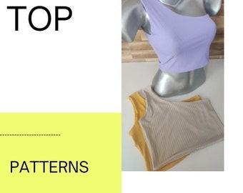 Pattern and construction of asymmetrical Crop Top