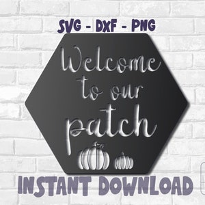 CNC Files Pumpkin Patch Cnc Plasma Dxf Files, Cut File, Fall Decor, Cutout Sign, Instant Download