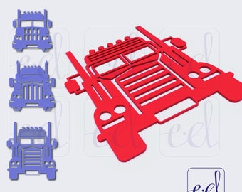 3D Model CNC Files Semi Truck, Cnc Plasma Dxf Files, Cut File, Trucker Gift, Semi Truck Sign, Instant Download