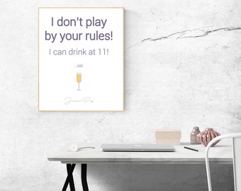 Neues Mädchen Zitat "Don't Play By Your Rules" Printable