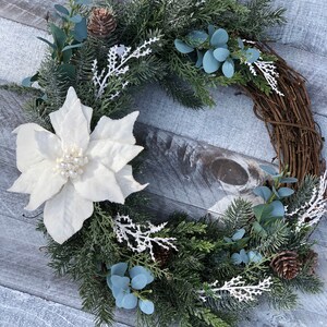 Moderner Weihnachtskranz für Haustür, Eleganter Weihnachtskranz, Winterkranz, Weihnachtskranz Türhänger, Weihnachtsgeschenke für Sie