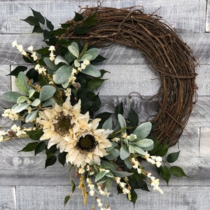 Fall Wreaths for Front Door, Wildflower Wreath, Fall Wreath, Fall Porch Decor, Autumn Wreaths for Front Door, Fall Decor, Autumn Door Wreath