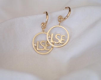 Personalised 9ct gold hoop earrings