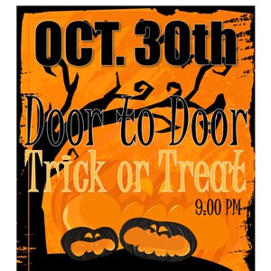 Trick or Treat - Program Advertisement - Text Fully Editable