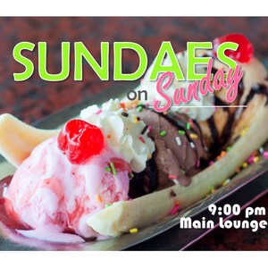 Sundaes on Sunday - Program Advertisement - Text Fully Editable