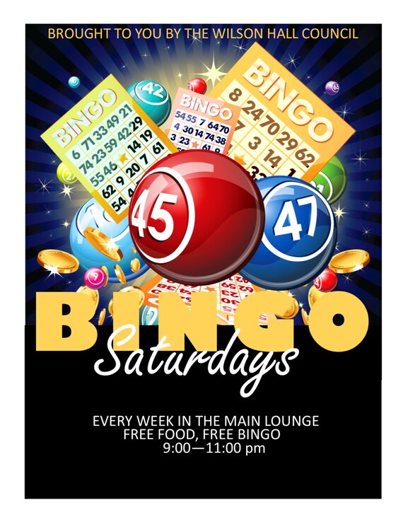 Bingo Program Advertisement Text Fully Editable Etsy