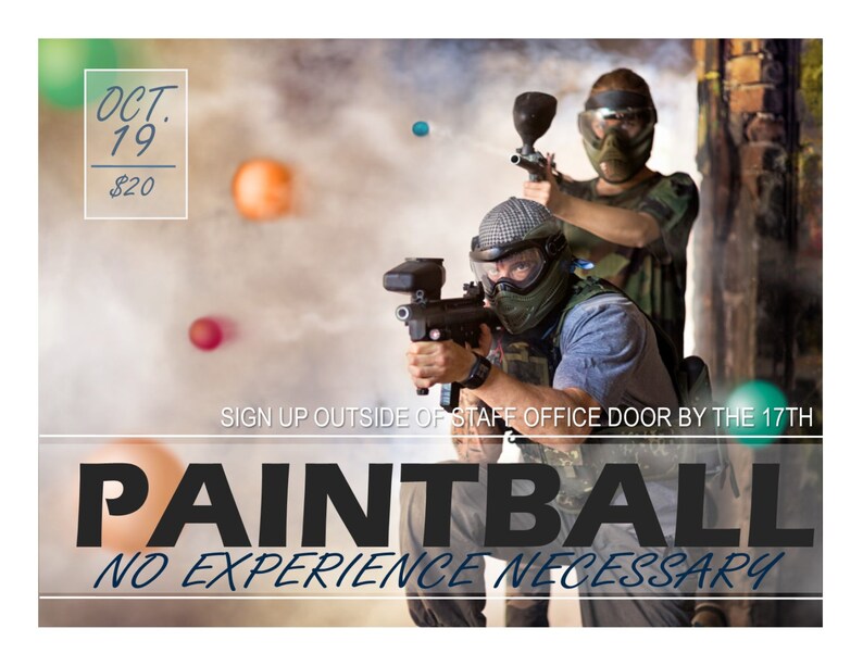Paintball Program Advertisement Text Fully Editable Etsy