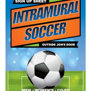 Intramural Soccer - Program Advertisement - Text Fully Editable