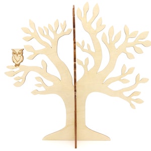 wooden jewelry tree decorative Jewellery stand zdjęcie 2