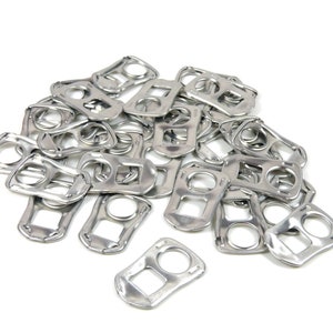 Cans Closure Rings Drag tabs I Recycled can tabs Stay on Tab Metal tab jewelry crafting DIY jewelry making image 1