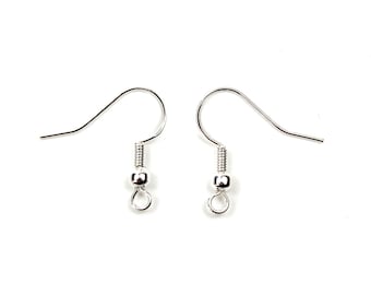 Boucles d’oreilles Earwire Blanks Argent Plaqué I DIY Boucles d’oreilles Bijoux Même Artisanat I Fish Hook Bijoux Fabrication