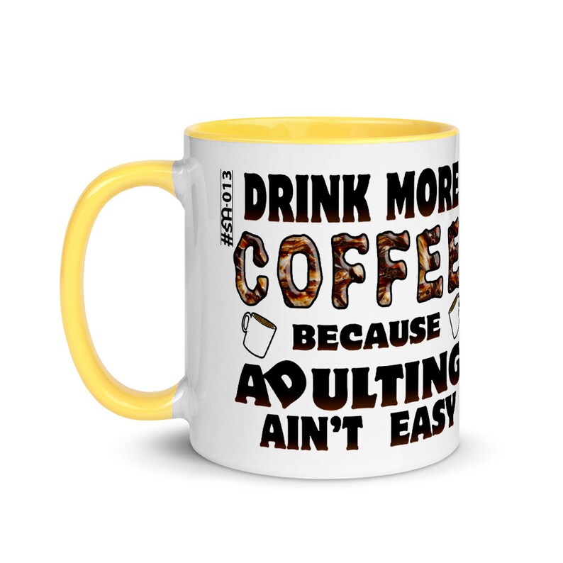 Drôle de tasse à café, tasse Moka. Buvez plus de café, cadeau pour les parents. Retour au travail. image 1
