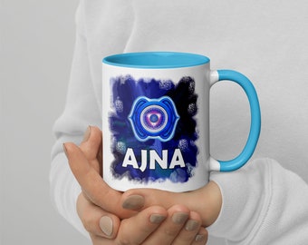 Koffiemok, theekop, derde oog Ajna Chakra, 3e oog, grafisch T-shirt. Meditatie,