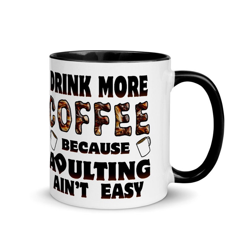 Drôle de tasse à café, tasse Moka. Buvez plus de café, cadeau pour les parents. Retour au travail. image 5