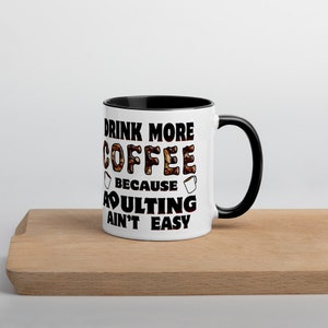 Drôle de tasse à café, tasse Moka. Buvez plus de café, cadeau pour les parents. Retour au travail. image 4