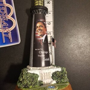 Father&#39;s Day Gift. Housewarming Gift, Unique Barack Obama &quot;Message Of Hope&quot; Lighthouse Sculptures.