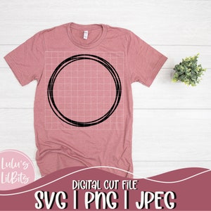 May include: A pink t-shirt with a black double circle design on the front. The text "DIGITAL CUT FILE SVG | PNG | JPEG" is at the bottom of the image.