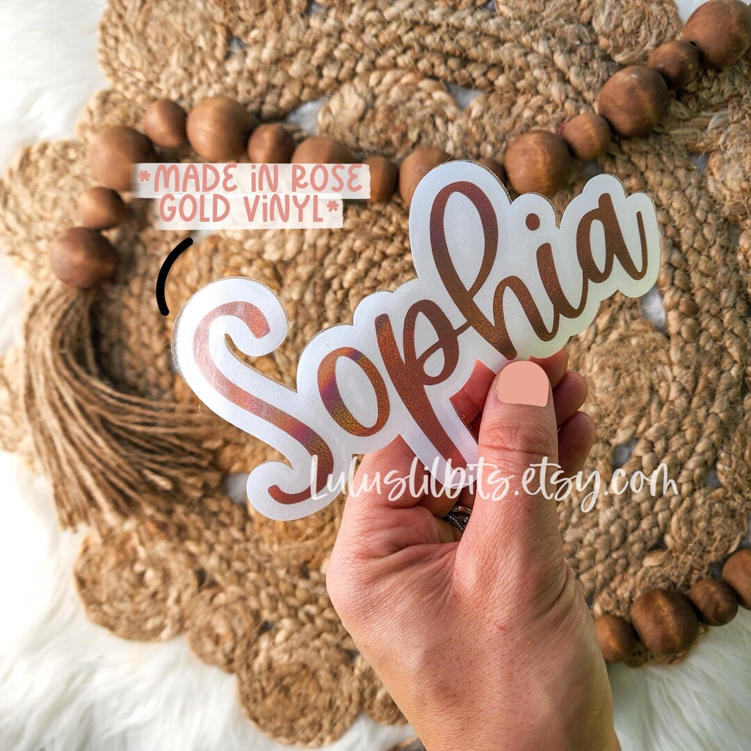 Personalized Name Vinyl Decal | Laptop, Water Bottle Sticker - Etsy