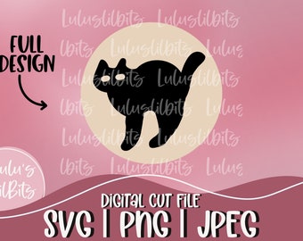 Halloween Cat Cookie SVG | Spooky Cut File (Digital Download)