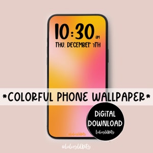 Colorful Gradient Digital Phone Wallpaper | Rainbow Wallpaper | iPhone Wallpaper | Instant Download | Wallpaper | Lock Screen | Home Screen