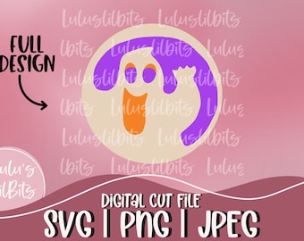 Halloween Ghost Cookie SVG | Cricut & Silhouette Cut File (Digital Download)