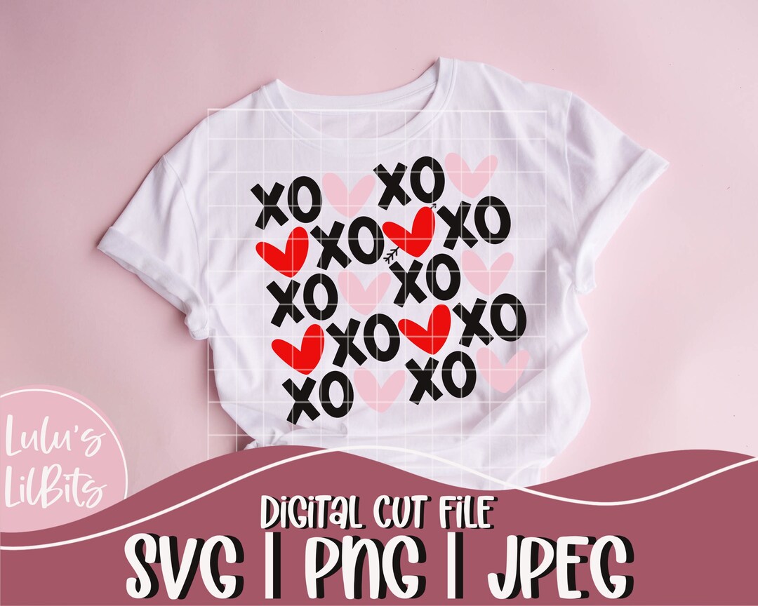 XOXO Heart SVG | Valentine's Day Cut File (digital Download) - Etsy