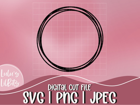 Circle Monogram SVG | Hand Drawn Cut File (Digital Download)
